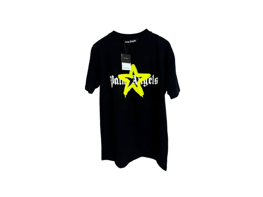 Palm Angels Yellow Star Sprayed T-Shirt